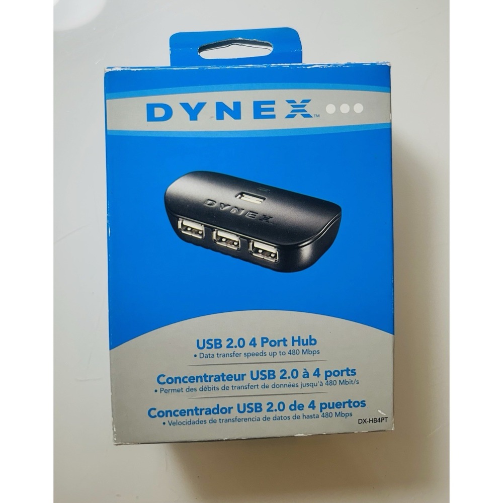 DYNEX USB 2.0 4 PORT USB HUB DX-HB4PT New